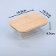 Glass Container With Wooden Lid Small
